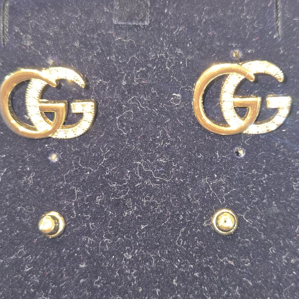 Gucci Gold & Rhinestone Earrings - Picture 4 of 12